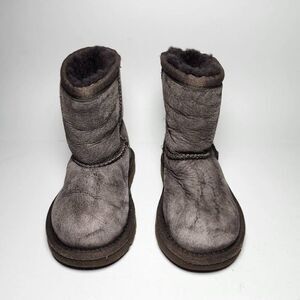 UGG Toddler's Classic Casual Suede Slip On Boots size 7 Chocolate Brown